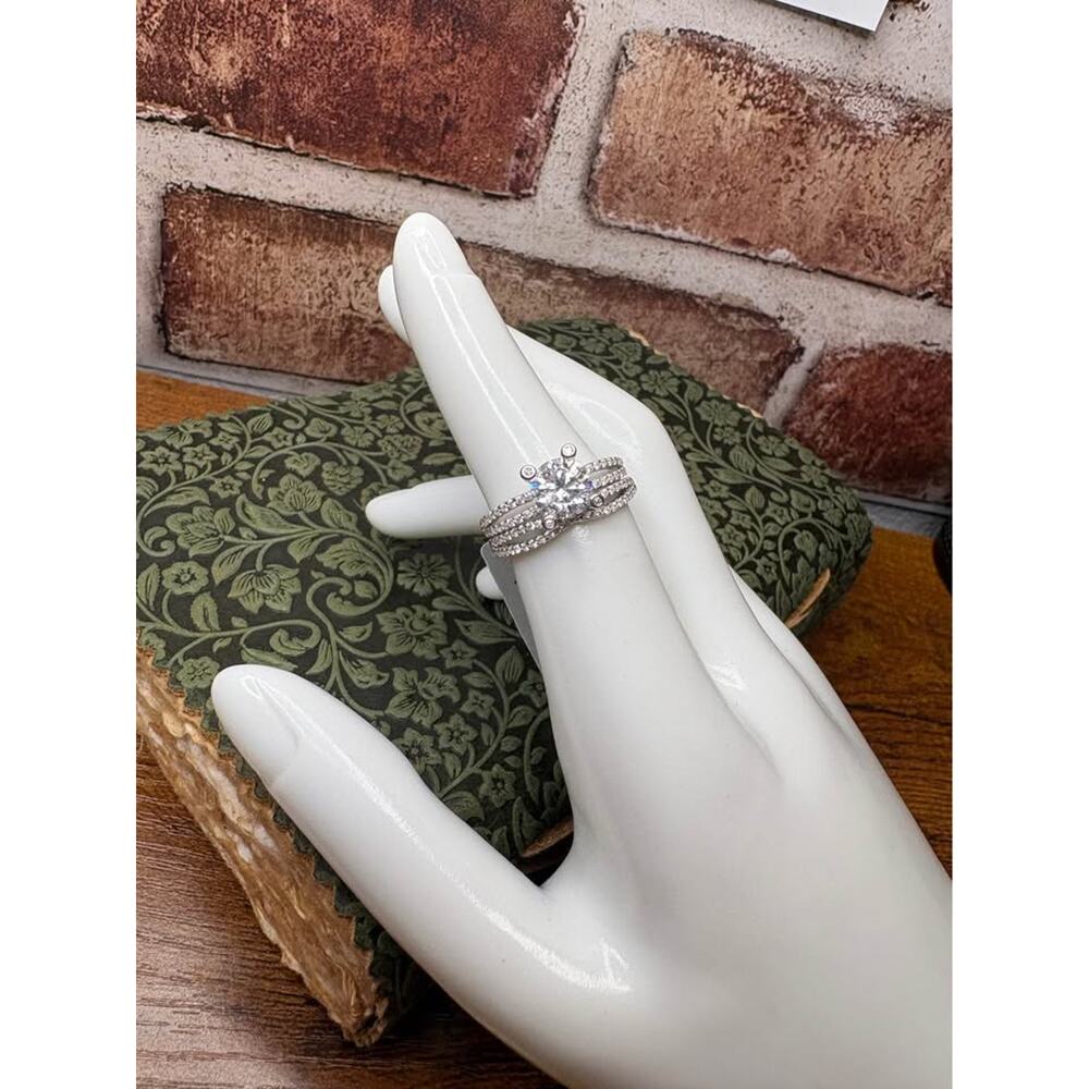 Size 6 - Unique 2 CTW Moissanite Wedding Ring Set New 925 Sterling Silver